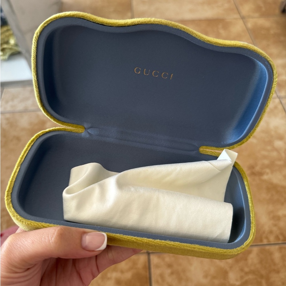 Gucci Yellow and Blue Eyewear Case